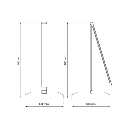 LED-Tischleuchte mit kabelloser Aufladung VARIO LED/5W/230V 3000-6000K schwarz