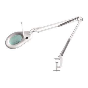 LED-Tischleuchte mit Lupe LED/9W/230V weiß/glänzendes Chrom
