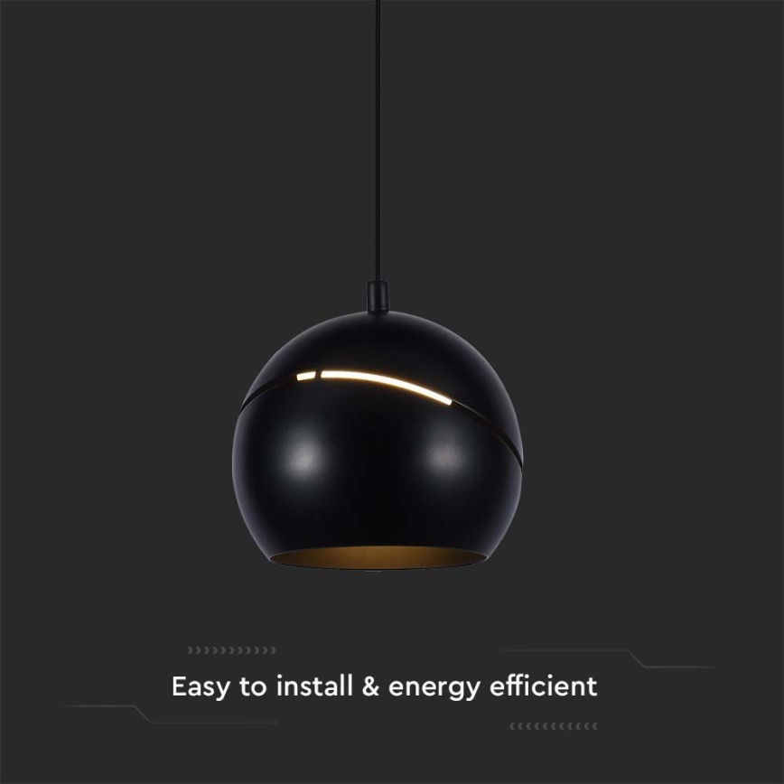 LED-Touch-Hängeleuchte an Schnur LED/8,5W/230V 3000K schwarz