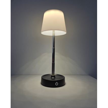 LED-Touch-Tischlampe, dimmbar, 3 W, 5 V, USB, 800 mAh, weiß