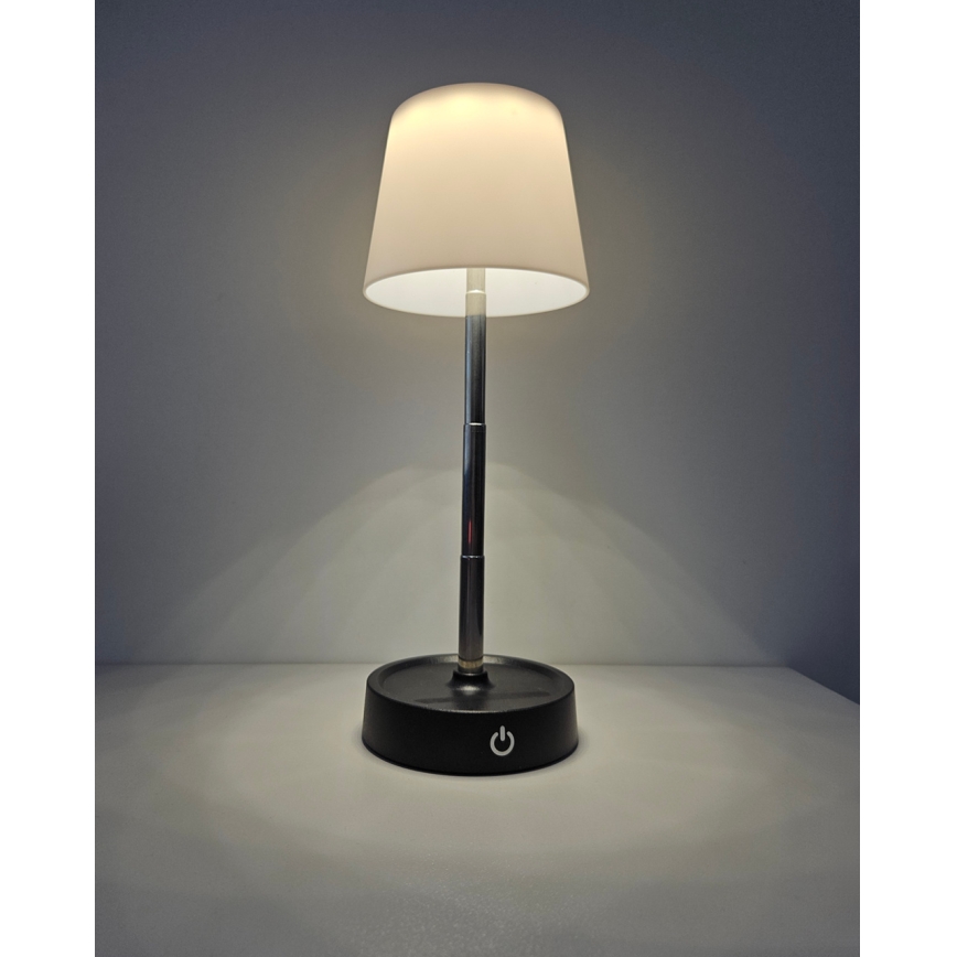 LED-Touch-Tischlampe, dimmbar, 3 W, 5 V, USB, 800 mAh, weiß