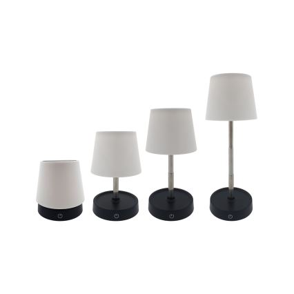 LED-Touch-Tischlampe, dimmbar, 3 W, 5 V, USB, 800 mAh, weiß