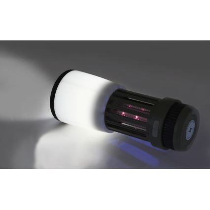 LED Tragbare wiederaufladbare Lampe mit Insektenfalle LED/2W/1800mAh/3xAAA IPX4 grün