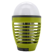 LED Tragbare wiederaufladbare Lampe mit Insektenfalle LED/2W/3,7V 1800 mAh IPX4 grün