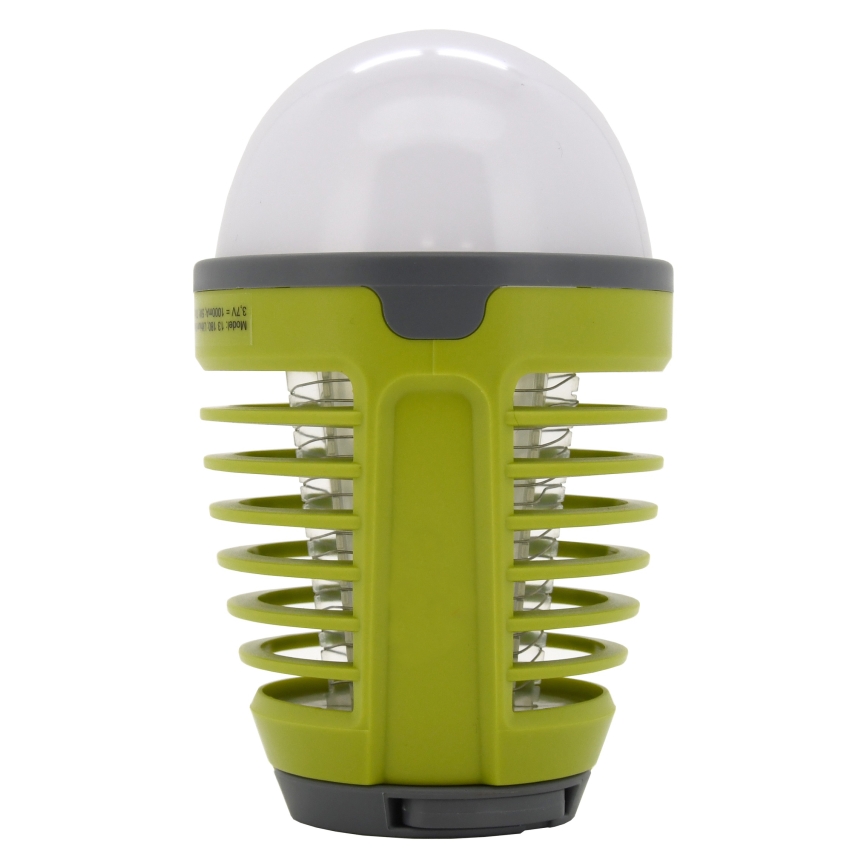 LED Tragbare wiederaufladbare Lampe mit Insektenfalle LED/2W/3,7V 1800 mAh IPX4 grün