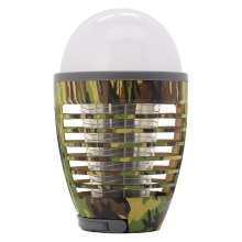 LED Tragbare wiederaufladbare Lampe mit Insektenfalle LED/2W/3,7V IPX4 Tarnung