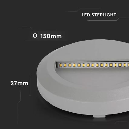 LED-Treppenhausleuchte 1xLED/2W/230V 3000K IP65