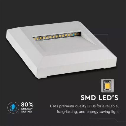 LED-Treppenhausleuchte 1xLED/2W/230V 3000K IP65