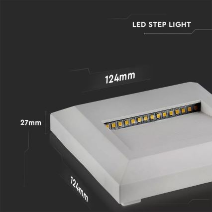 LED-Treppenhausleuchte 1xLED/2W/230V 3000K IP65