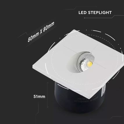 LED-Treppenhausleuchte 1xLED/3W/230V 4000K