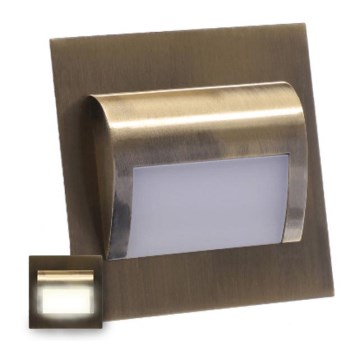 LED-Treppenleuchte DECORUS LED/1,2W/12V 4000K Messing