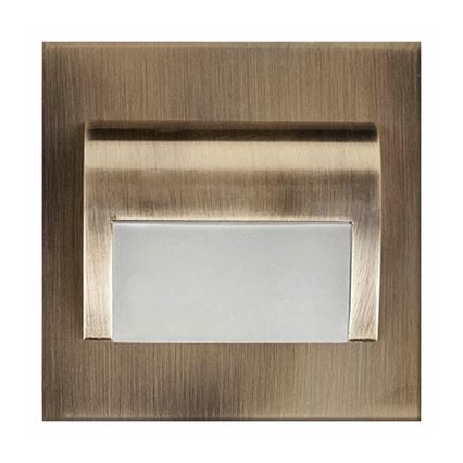 LED-Treppenleuchte DECORUS LED/1,2W/12V 4000K Messing