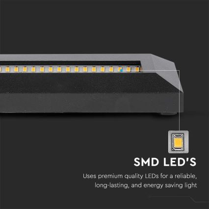 LED Treppenleuchte für Außen LED/3W/230V IP65 3000K schwarz