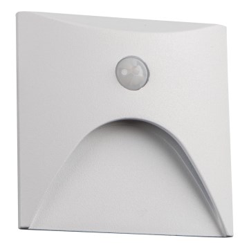 LED Treppenleuchte mit Bewegungs- und Dämmerungssensor EXIN LED/2,5W/230V 3000K IP65 weiß eckig