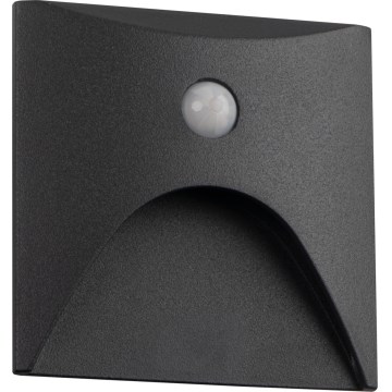 LED-Treppenleuchte mit Bewegungs- und Dämmerungssensor EXIN LED/2,5W/230V 4000K IP65 anthrazit eckig