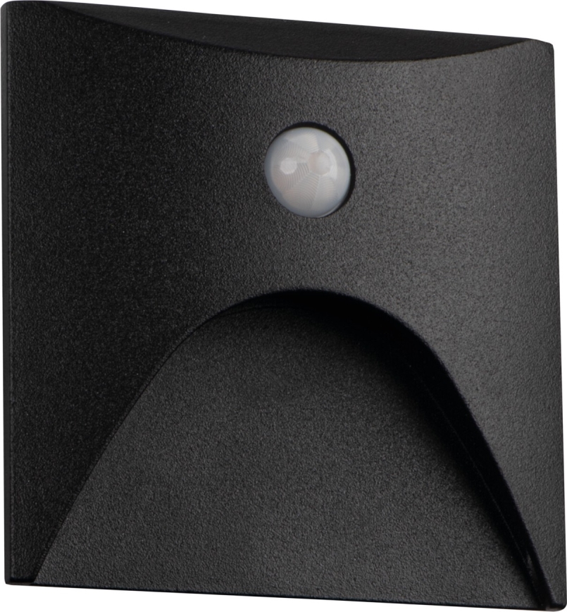 LED-Treppenleuchte mit Bewegungs- und Dämmerungssensor EXIN LED/2,5W/230V 4000K IP65 schwarz, eckig