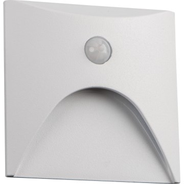 LED-Treppenleuchte mit Bewegungs- und Dämmerungssensor EXIN LED/2,5W/230V 4000K IP65, weiß, eckig