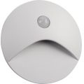 LED-Treppenleuchte mit Bewegungs- und Dämmerungssensor EXIN LED/2,5W/230V 4000K IP65 weiß rund