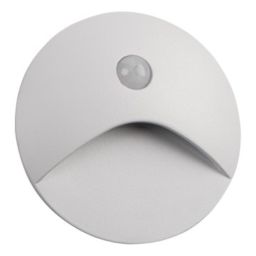 LED-Treppenleuchte mit Bewegungs- und Dämmerungssensor EXIN LED/2,5W/230V 4000K IP65 weiß rund