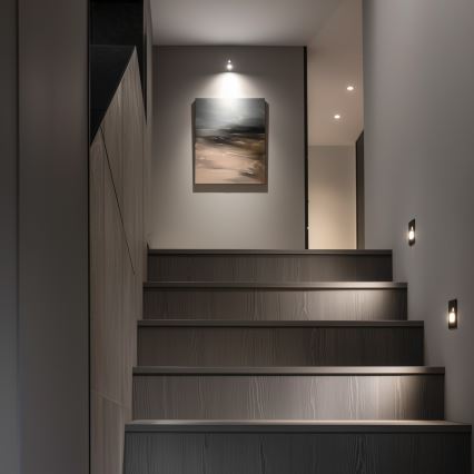 LED-Treppenleuchte mit Bewegungs- und Dämmerungssensor LED/1,5W/230V 3000/4000/6500K schwarz
