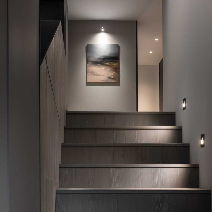 LED-Treppenleuchte mit Bewegungs- und Dämmerungssensor LED/1,5W/230V 3000/4000/6500K schwarz