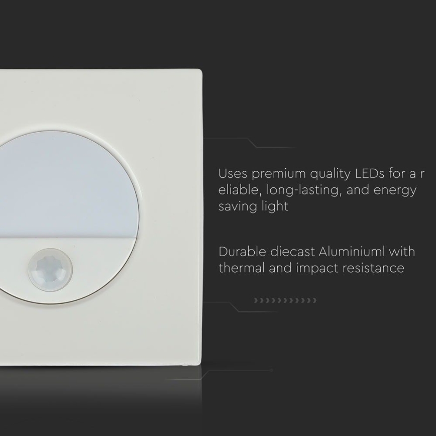 LED Treppenlicht mit Bewegungsmelder LED/3W/230V 4000K Weiß