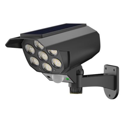 LED-Überwachungskamera-Attrappe mit Sensor und Solarpanel LED/5W/5,5V IP65 + Fernbedienung