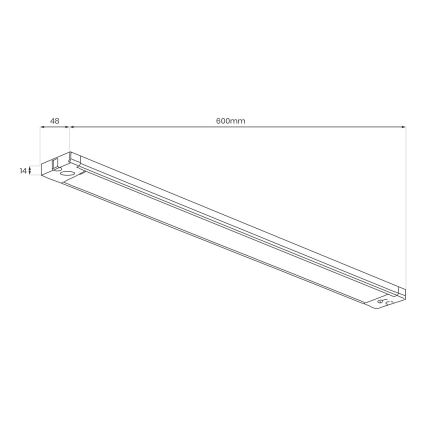 LED-Unterbauleuchte LED/18W/230V 2700/3000/4000/5000/5700K 60 cm schwarz