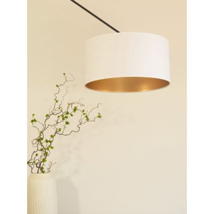 LED verstellbare Hängeleuchte an Stange GORTA 1xE27/60W/230V weiß/gold