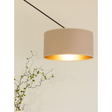 LED verstellbare Pendelleuchte an Stange GORTA 1xE27/60W/230V beige/gold