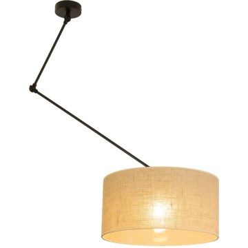 LED verstellbare Pendelleuchte mit Stange GORTA 1xE27/60W/230V Jute