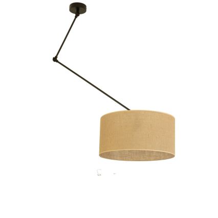 LED verstellbare Pendelleuchte mit Stange GORTA 1xE27/60W/230V Jute