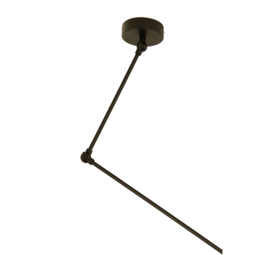 LED verstellbare Pendelleuchte mit Stange GORTA 1xE27/60W/230V Jute