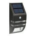 LED Wand-Solarleuchte mit Sensor LED/3,7V IP44 schwarz