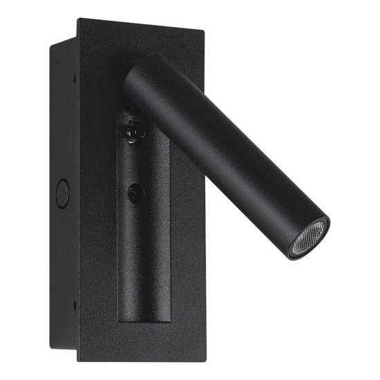 LED-Wand-Spot LED/2W/230V 3000K schwarz