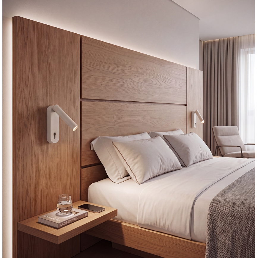 LED-Wand-Spotleuchte ABRIEL LED/6W/230V beige