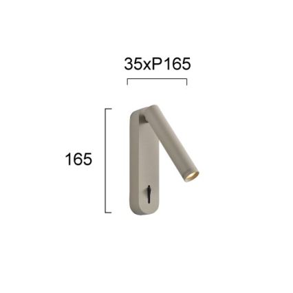 LED-Wand-Spotleuchte ABRIEL LED/6W/230V beige