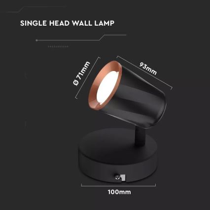 LED Wand-Spotlight LED/6W/230V