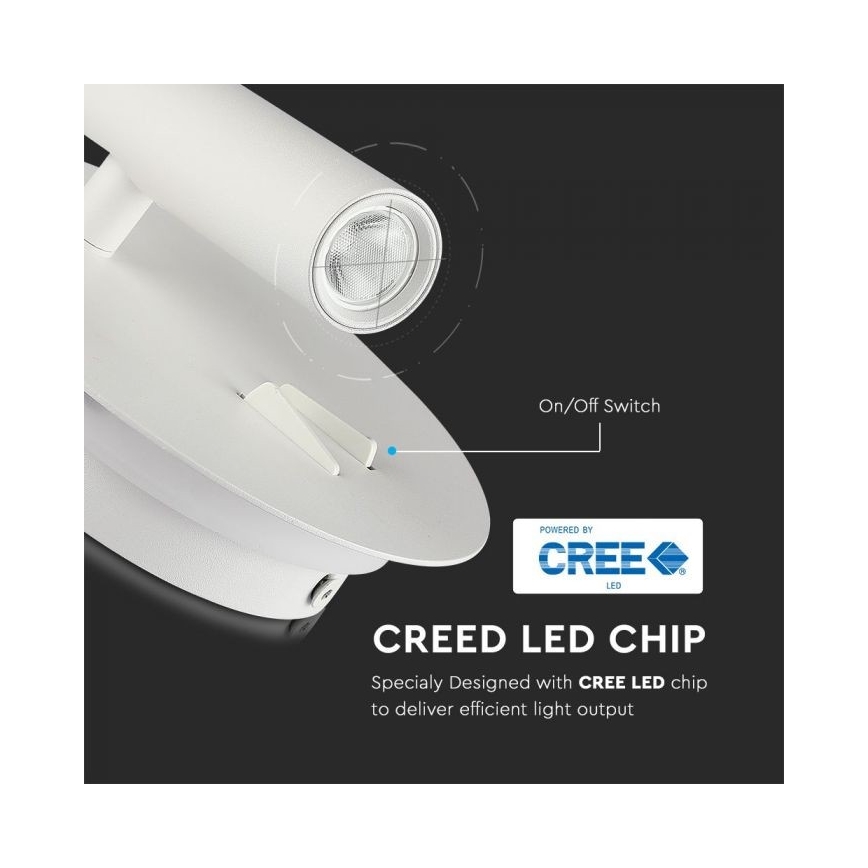 LED-Wandbeleuchtung LED/3W/230V + LED/6W/230V 3000K weiß