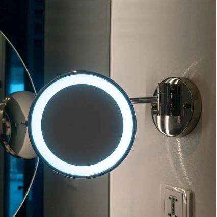 LED-Wandkosmetikspiegel LED/3W/6V 4xAA IP44