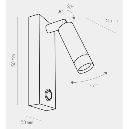 LED Wandlampe ENZO LED/3W/230V