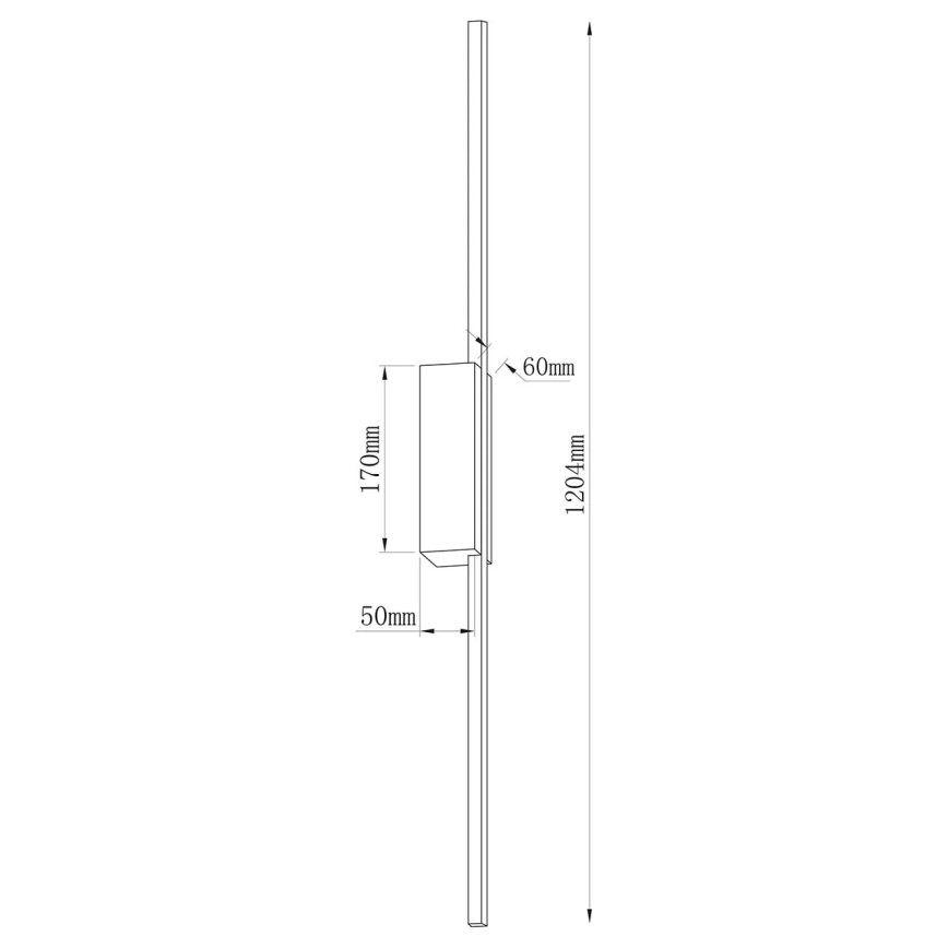 LED-Wandleuchte AISHA LED/20W/230V 4000K 120 cm goldfarben