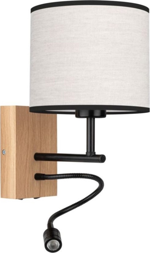 LED-Wandleuchte BOHO 1xE27/25W/230V + LED/1W/230V Eiche