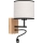 LED-Wandleuchte BOHO 1xE27/25W/230V + LED/1W/230V Eiche