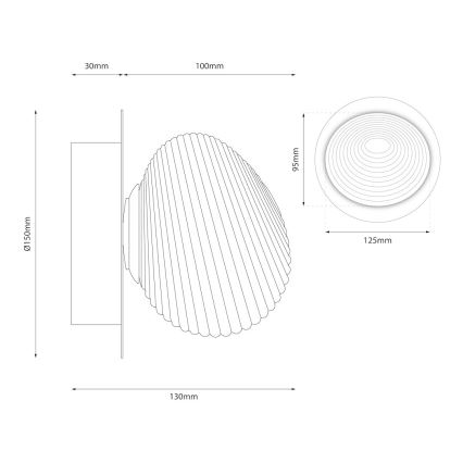 LED-Wandleuchte BOLLA LED/3W/230V gold/rauchbeige