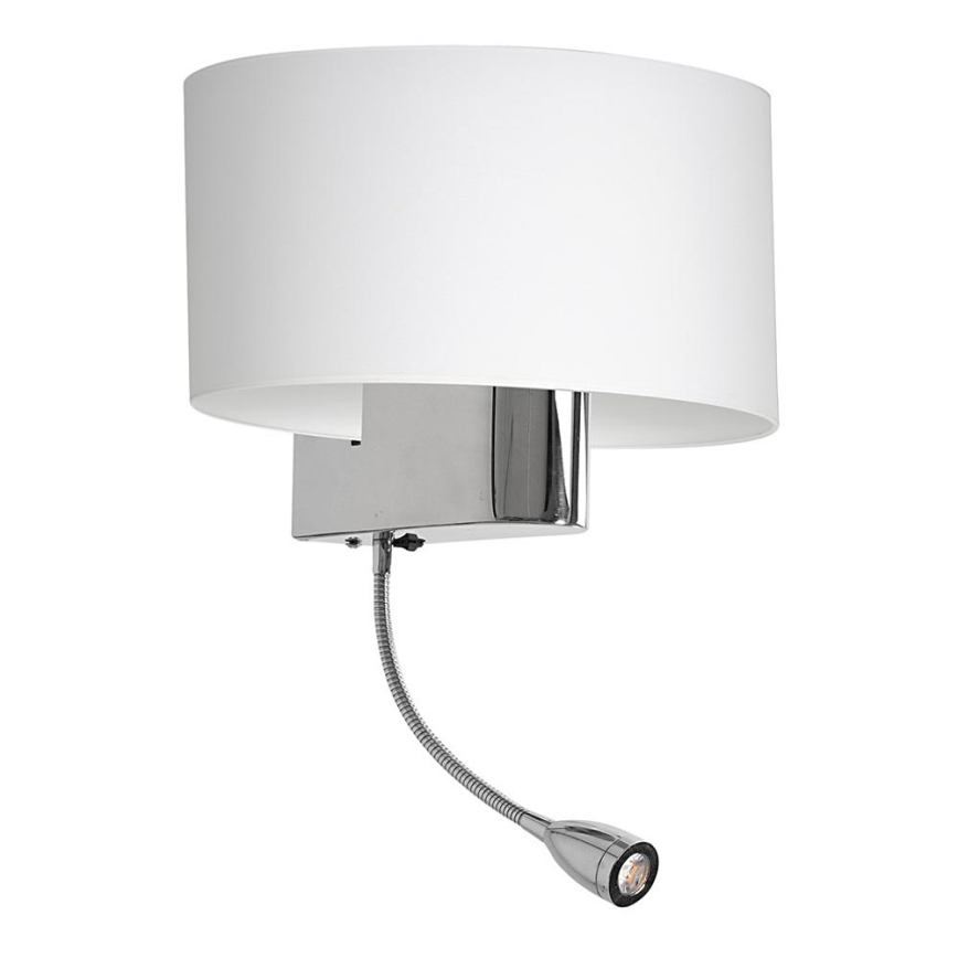 LED-Wandleuchte CASINO 1xE27/60W/230V + LED/1W/230V weiß