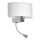 LED-Wandleuchte CASINO 1xE27/60W/230V + LED/1W/230V weiß