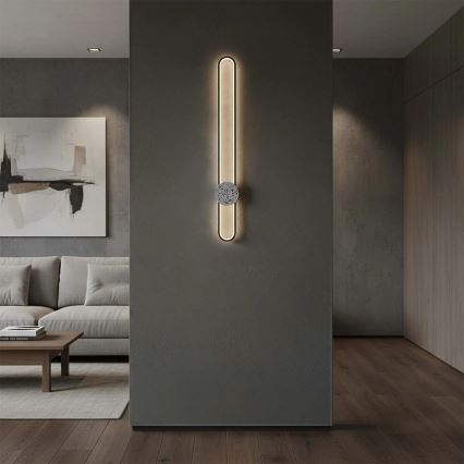 LED-Wandleuchte FLORENTYNA LED/24W/230V 4000K schwarz/weiß