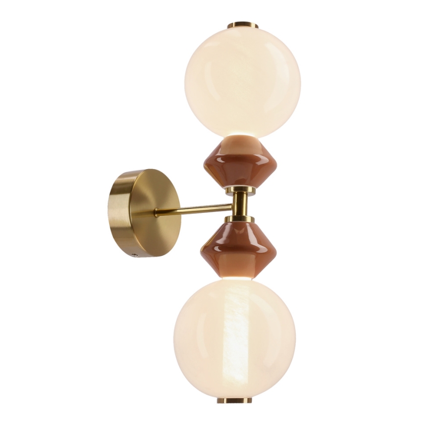 LED-Wandleuchte FLORES 2xLED/5W/230V gold/braun