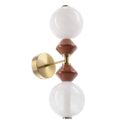LED-Wandleuchte FLORES 2xLED/5W/230V gold/braun
